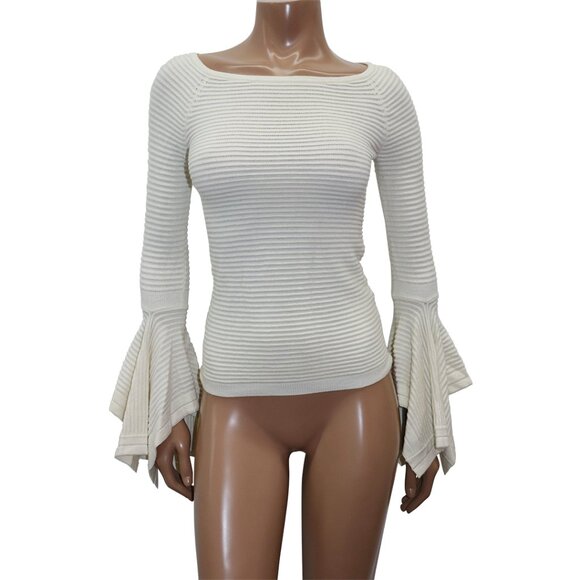 Marciano Binx Bell Sleeve Ivory Sweater XS - Picture 3 of 7